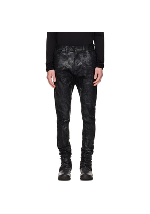 Julius Black Coated Bending Skinny Jeans