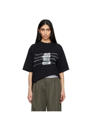 Alexander Wang Black Oversized Graphic T-shirt