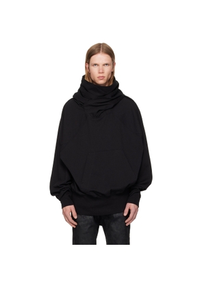 Julius Black W Neck Hoodie