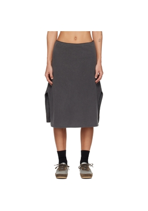OUR LEGACY Gray Picnic Midi Skirt