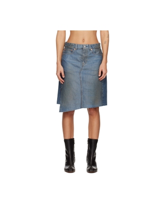 OUR LEGACY Blue Craft Denim Midi Skirt