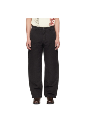 Represent Black Heaton Workwear Trousers