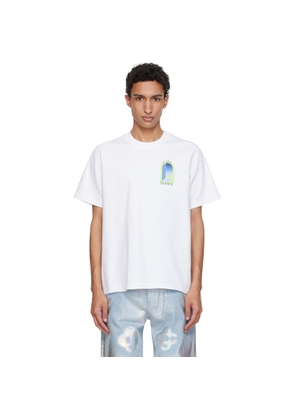 Casablanca White Arches Short Sleeve T‐shirt