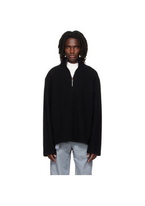 Rier Black Fleece Athletic Sweater