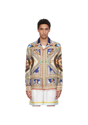 Casablanca Multicolor 'Plafond Orne De Musique' Silk Shirt