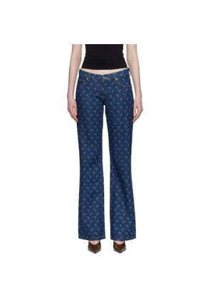 Marine Serre Blue Flare Jeans