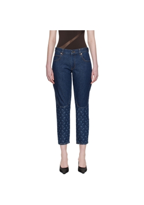 Marine Serre Blue Slim Fit Denim Jeans