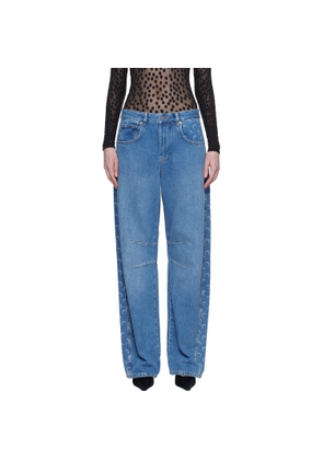 Marine Serre Blue Barrel Denim Jeans
