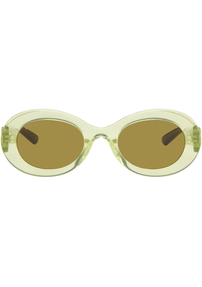 Gucci Green Oval Frame Sunglasses