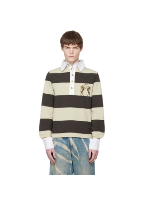 Vivienne Westwood Brown & Beige Archive Rugby Polo