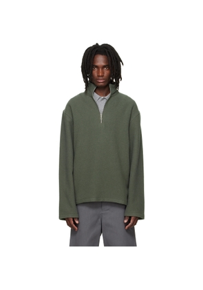 Rier Green Fleece Athletic Sweater