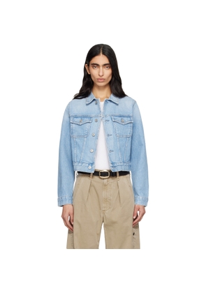 Citizens of Humanity Blue Charisse Shrunken Denim Jacket
