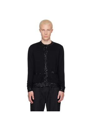 Ernest W. Baker Black Sequin Trim Cardigan