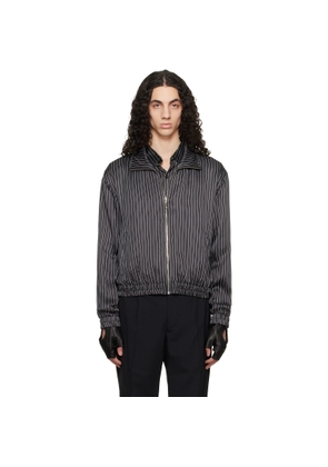 Ernest W. Baker Black Pin Stripe Track Jacket