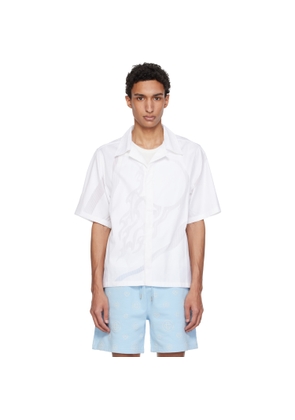 Casablanca White 'The Art Of The Serve' Fil Coupé Shirt