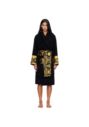 Versace Black 'I Heart Baroque' Bathrobe