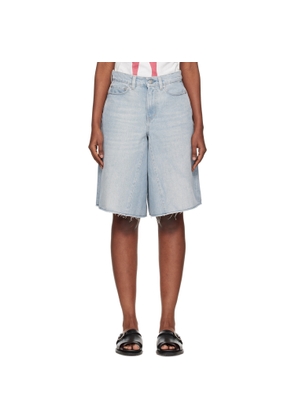 OUR LEGACY Blue Midi Denim Shorts
