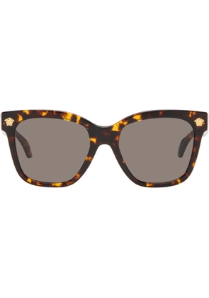 Versace Brown Medusa Wide Sunglasses