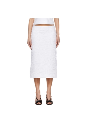 SHUSHU/TONG White Trumpet Hem Midi Skirt