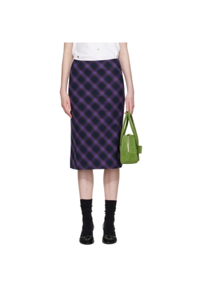 SHUSHU/TONG Purple Trumpet Hem Midi Skirt