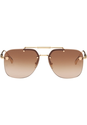 Versace Gold Aviator Sunglasses