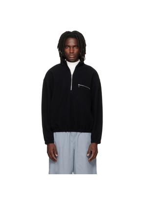 Rier Black Fleece Sweatshirt