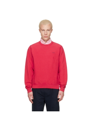 Noah Red Salt Wash Classic Crewneck Sweatshirt