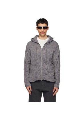 POST ARCHIVE FACTION (PAF) Gray Zip Archive Hoodie
