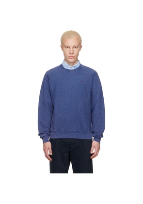 Noah Blue Salt Wash Classic Crewneck Sweatshirt