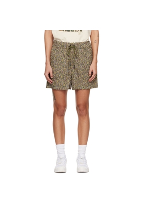 Moncler Grenoble Khaki Floral Shorts