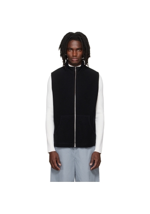 Rier Black Fleece Full Zip Vest
