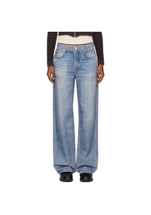 rag & bone Blue rb Miramar Wide-Leg Jeans