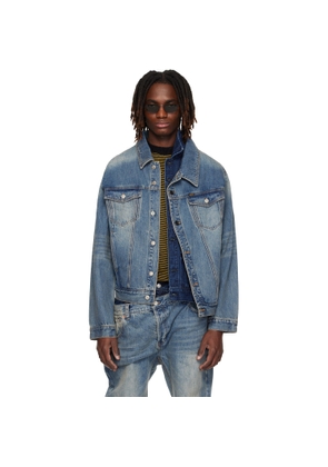 Andersson Bell Blue Asymmetric Layered Denim Jacket