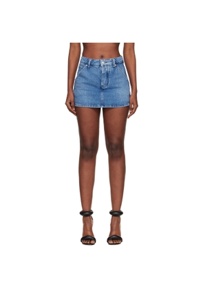 Alexander Wang Blue Denim Carpenter Mini Skort