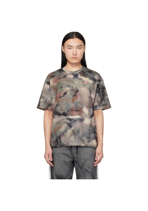 Diesel Multicolor Heavy Cotton Camo Print T-shirt