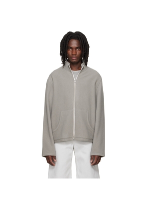 Rier Gray Fleece Full Zip Track Jacket