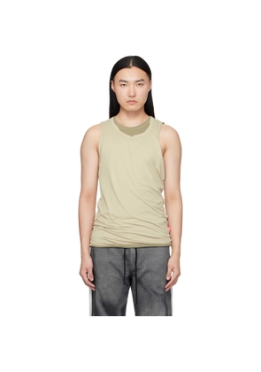Diesel Beige T-Dred-Plain Tank Top