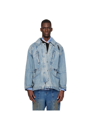 Andersson Bell Blue Jeweled Denim Jacket
