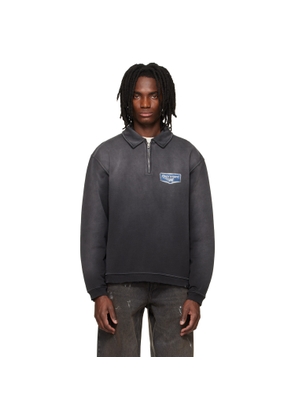 Represent Black 'Nothing Faster' Quarter Zip Sweatshirt