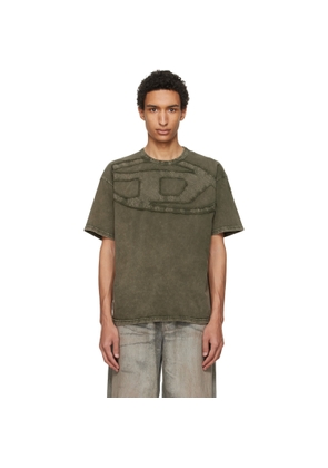 Diesel Green Relaxed Cotton Oval D Applique T-shirt