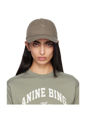 ANINE BING Green Jeremy Baseball Cap