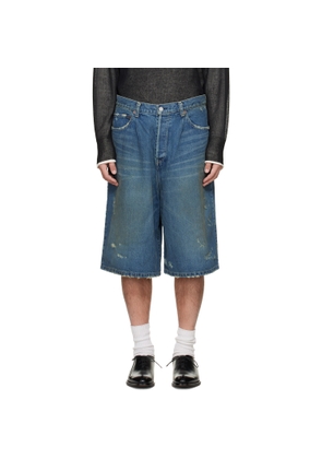 ssstein Blue Baggy Denim Shorts