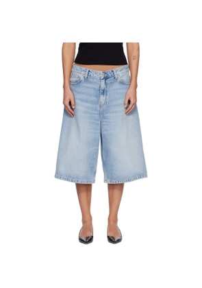 Carhartt Work In Progress Blue Belmont Denim Shorts