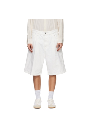 Carhartt Work In Progress White Brandon Denim Shorts
