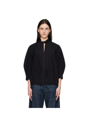 LEMAIRE Black Scarf Blouse