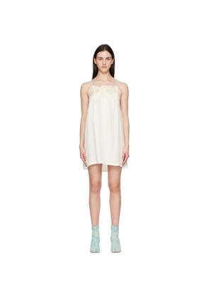 Maison Margiela Off-White Taped Slip Minidress