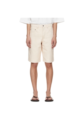 colbo Off-White Big Pocket Leather Shorts