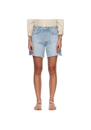 Citizens of Humanity Blue Marlow Long Vintage Denim Shorts