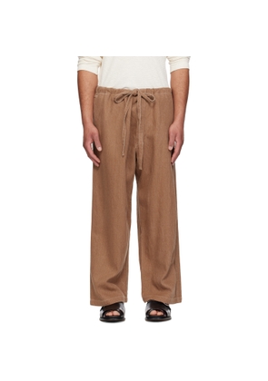 colbo Brown Cropped Farm Trousers