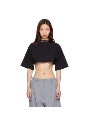 Palm Angels Black Back Curved Logo Mini T-shirt